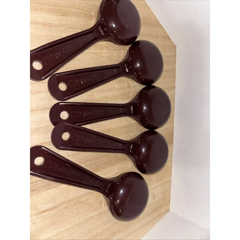 Lot of 5 Carlisle 492201 Measure Miser 1.5 Oz. Portion Control Spoon 44ml Brown